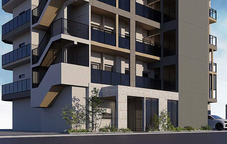 アクロス箱崎宮前レイスマート エントランス完成予想CG