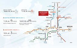 アクロス箱崎宮前レイスマート アクセス図