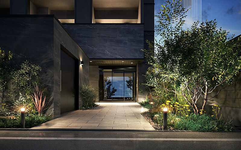 グランフォーレ西新ナチュリア エントランスアプローチ完成予想図