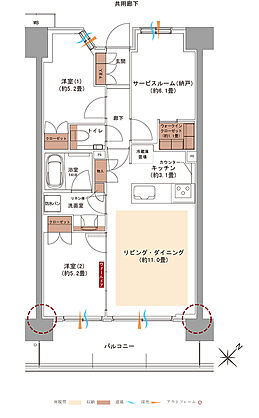 プラネスーペリア古淵 間取り 【先着順】B2a