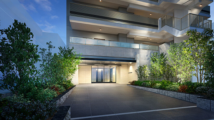 ガーラ・レジデンス船堀ブライト エントランスアプローチ完成予想CG