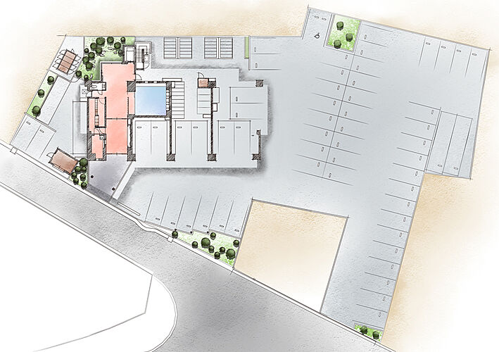 ザ・リバーサイドガーデン大淀河畔 敷地配置図イラスト