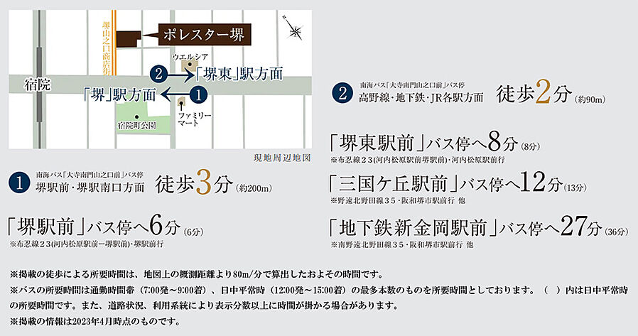 ポレスター堺：交通図