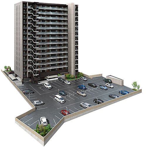 ポレスター高崎テラス 敷地配置完成予想図