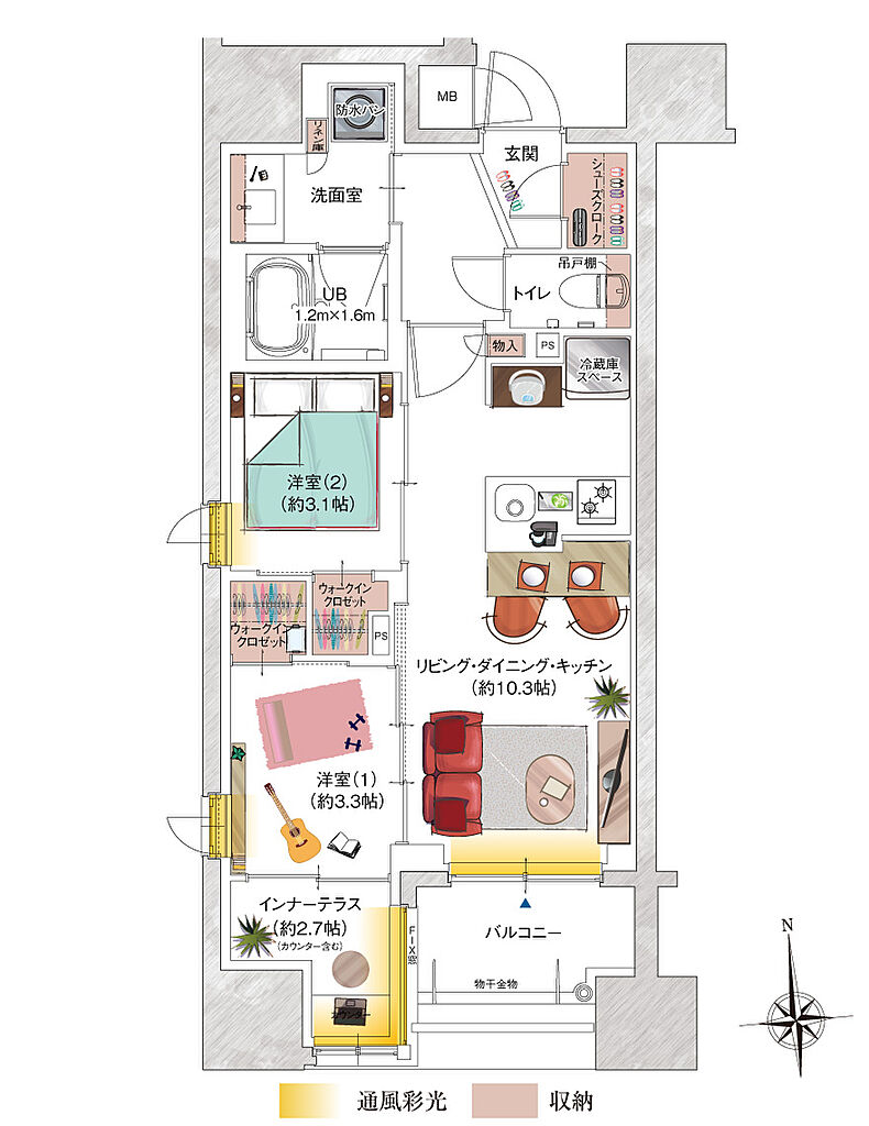 ソルティア府中宮町 間取り A