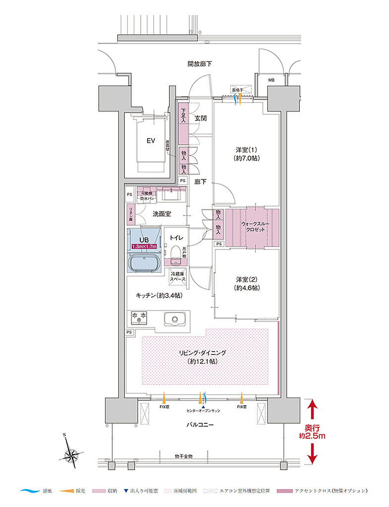 ポレスター長岡ステーションテラス 間取り B