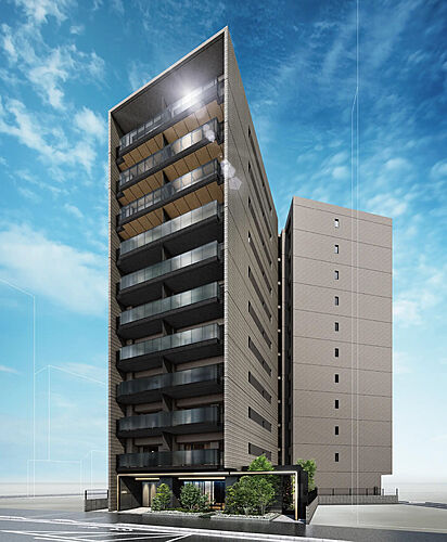 ポレスター立川 外観完成予想図（南西）