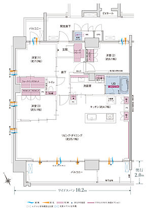 ポレスター福井駅東ブライティア 間取り D