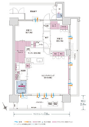 ポレスター福井駅東ブライティア 間取り C【メニュープラン1】