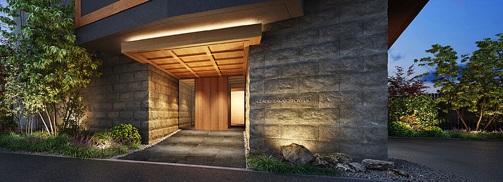 グラディス鷹匠タワー エントランスアプローチ完成予想図