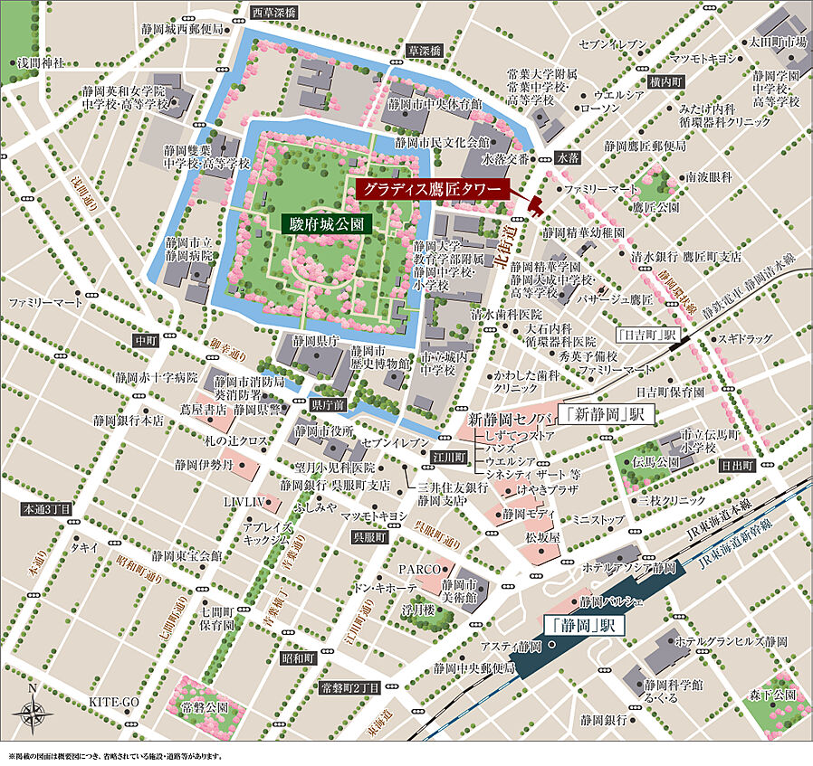 グラディス鷹匠タワー：案内図
