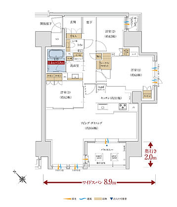 グラディス鷹匠タワー 間取り D