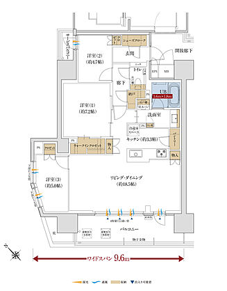 グラディス鷹匠タワー 間取り A【メニュープラン2】