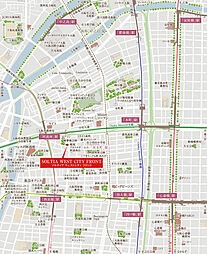 SOLTIA WEST CITY FRONT（ソルティア ウエストシティ フロント） 現地案内図