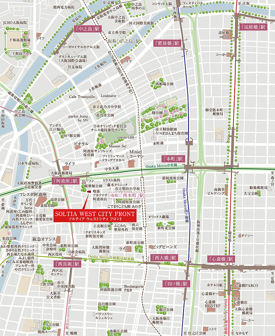 SOLTIA WEST CITY FRONT（ソルティア ウエストシティ フロント）：案内図