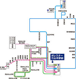 ポレスター三山木駅前 アクセス図