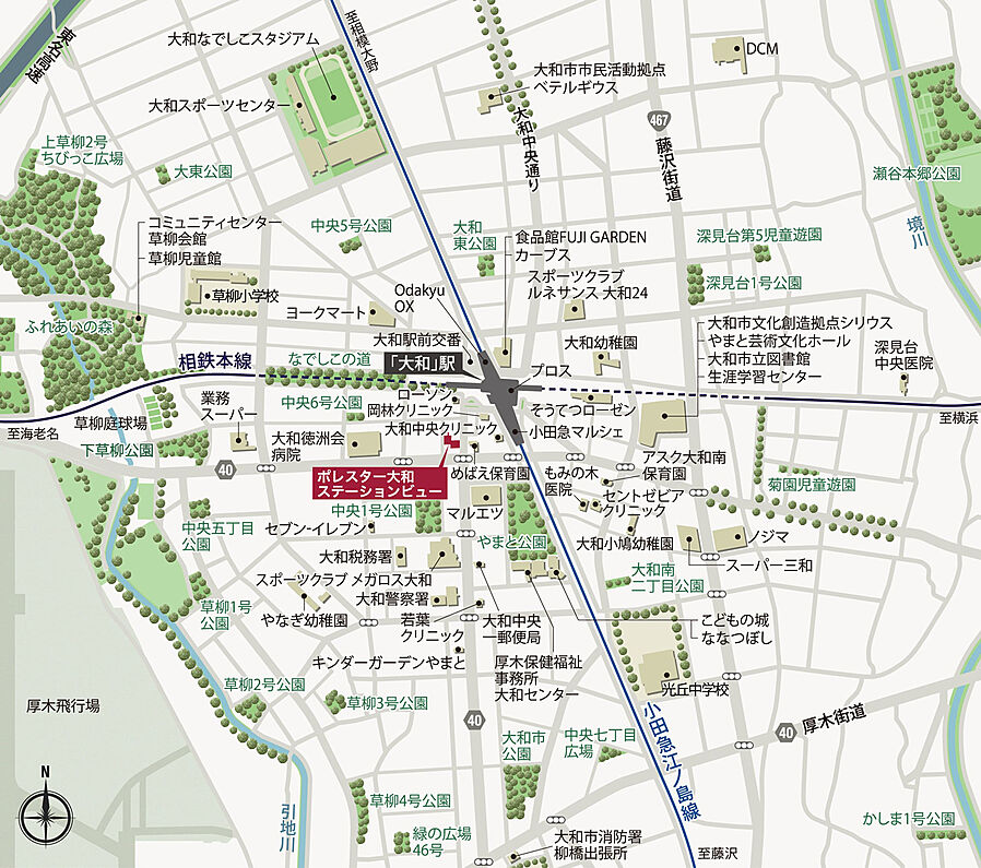 ポレスター大和ステーションビュー：案内図