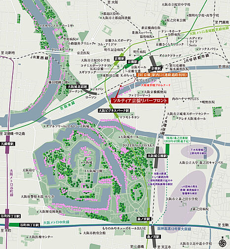 ソルティア京橋リバーフロント 現地案内図