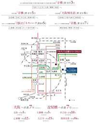 ソルティア京橋リバーフロント アクセス図