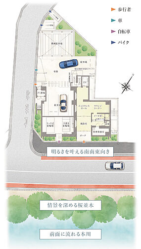 グラディス本川離宮 敷地配置図・1階平面図