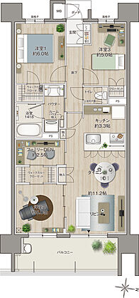 ＭＪＲ浦上ザ・レジデンス 間取り G