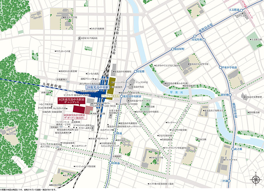 MJR鹿児島中央駅前ザ・レジデンス：案内図