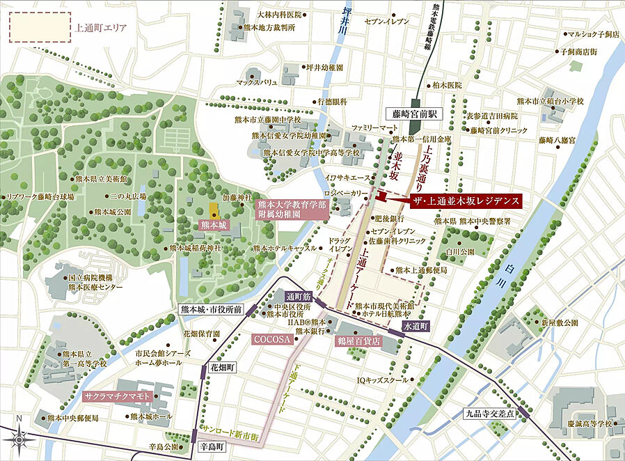 ザ・上通並木坂レジデンス：案内図