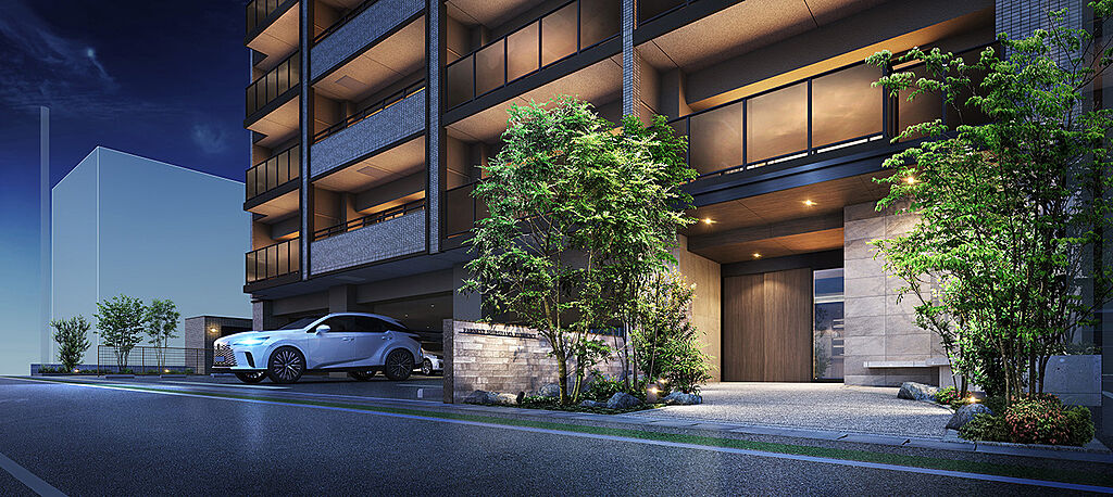 ファーネスト城山レジデンス エントランスアプローチ完成予想CG