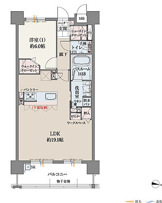 ファーネスト城山レジデンス 間取り C【メニュー2】