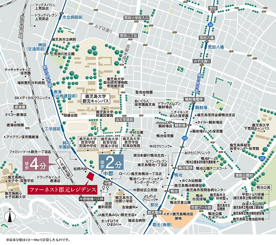 ファーネスト郡元レジデンス：案内図