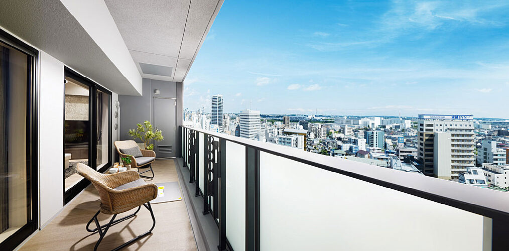 メイツ本厚木 バルコニー完成予想CG