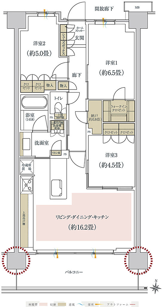 クロスアリーナ玉川上水 「GREEN TOKYO PROJECT」 間取り A3