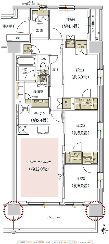 クロスアリーナ玉川上水 「GREEN TOKYO PROJECT」 間取り B5