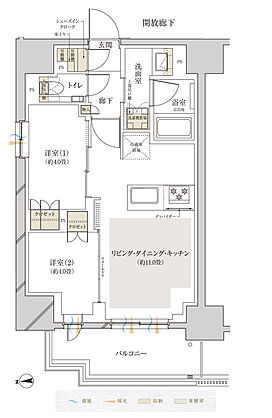 プレティナレジデンス浅草 間取り A