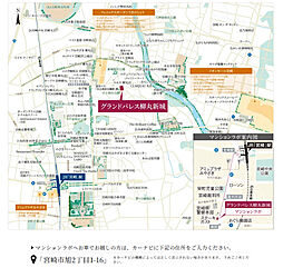 グランドパレス柳丸新城 モデルルーム案内図