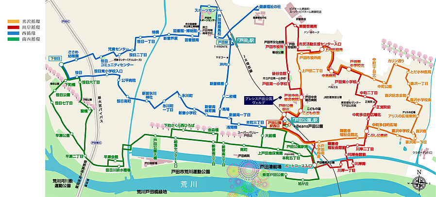 プレシス戸田公園ヴェルデ：交通図