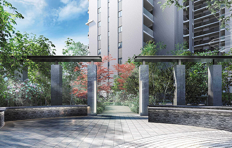 プレシス蓮田ステーションフロント ガーデンアプローチ完成予想CG