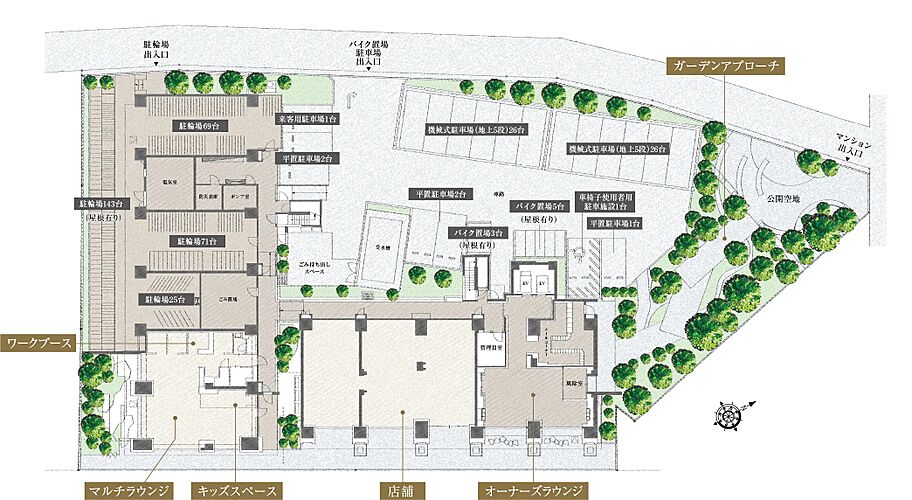プレシス蓮田ステーションフロント 敷地配置イラスト
