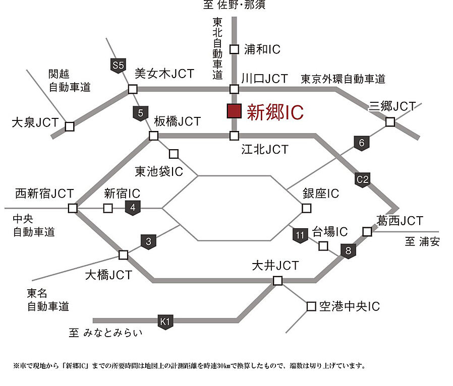 プレシス川口並木元町：交通図