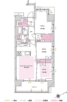 プレシス立川パークフロント 間取り 【先着順】E