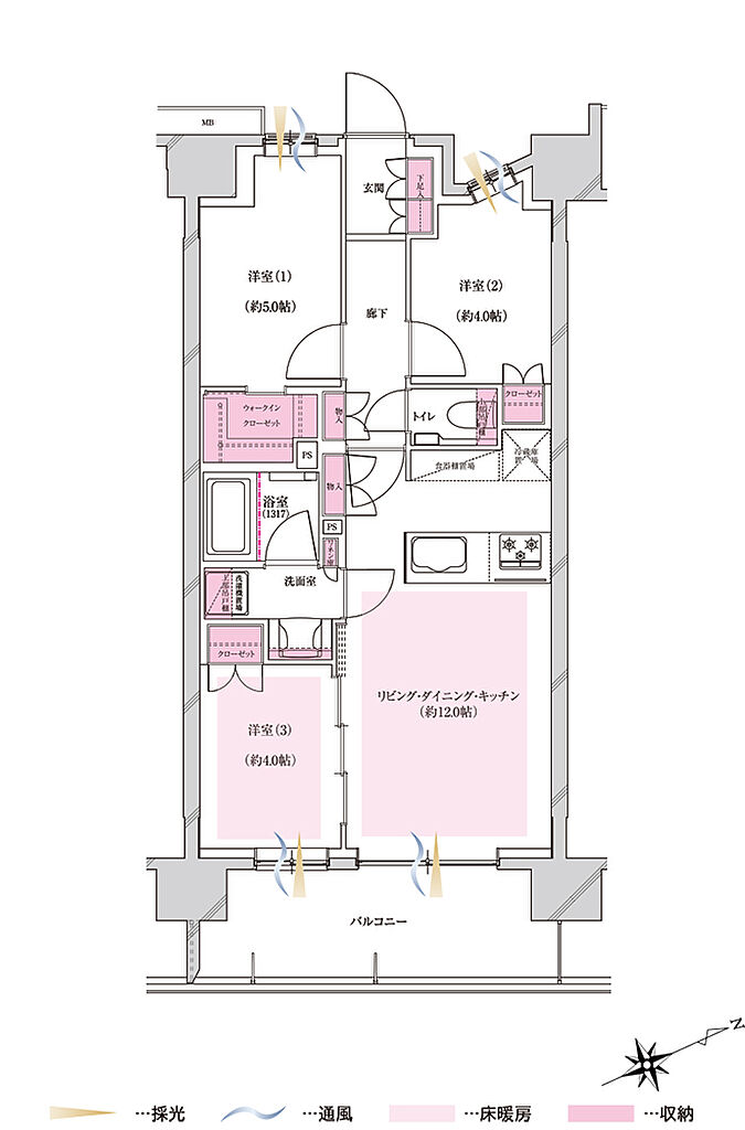 プレシス立川パークフロント 間取り 【先着順】B