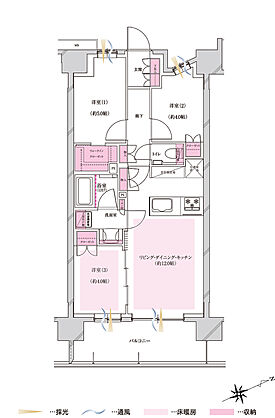 プレシス立川パークフロント 間取り 【先着順】B
