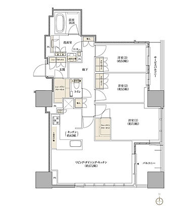 レグナスタワー新梅田 間取り 【第2期】S-84G