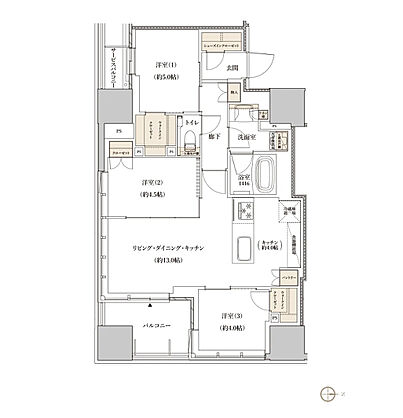レグナスタワー新梅田 間取り 【第2期】C-65C