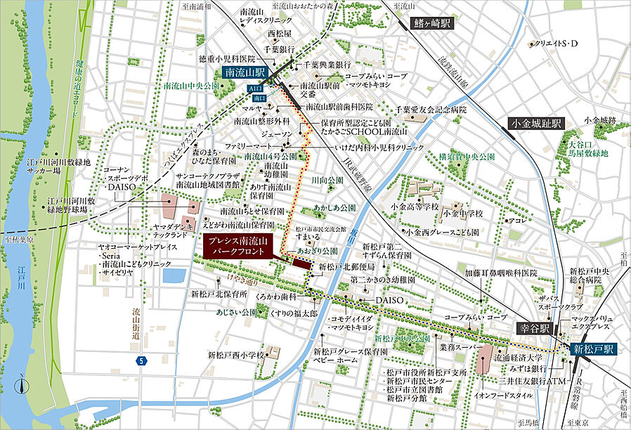 プレシス南流山パークフロント：案内図