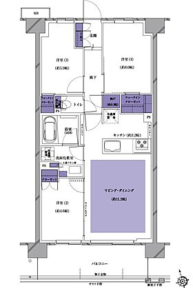 プレシス南流山パークフロント 間取り 【先着順】E1
