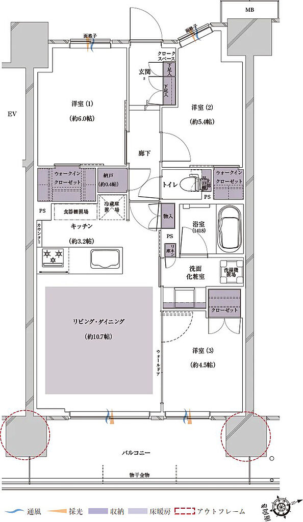 プレシス熊谷末広 間取り 【第1期（1次・8次）先着順】C