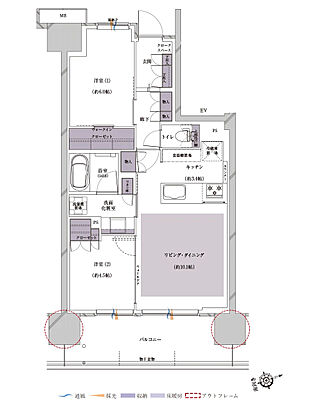 プレシス熊谷末広 間取り 【第2期】B