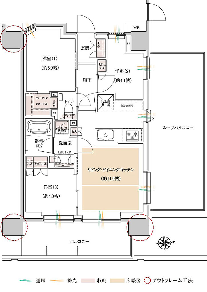 プレシス西葛西 間取り 【第1期（1次・5次）】Br