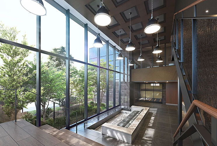 THE HOUSE 小倉駅 エントランスホール完成予想CG